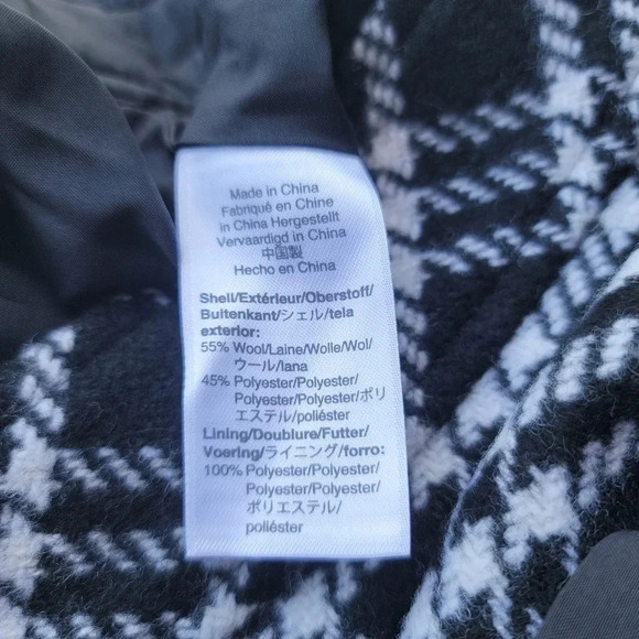 NWT $75 J. Crew Black White Houndstooth Plaid Wool Blend Skirt Cozy A-Line Sz 6 - Picture 6 of 9